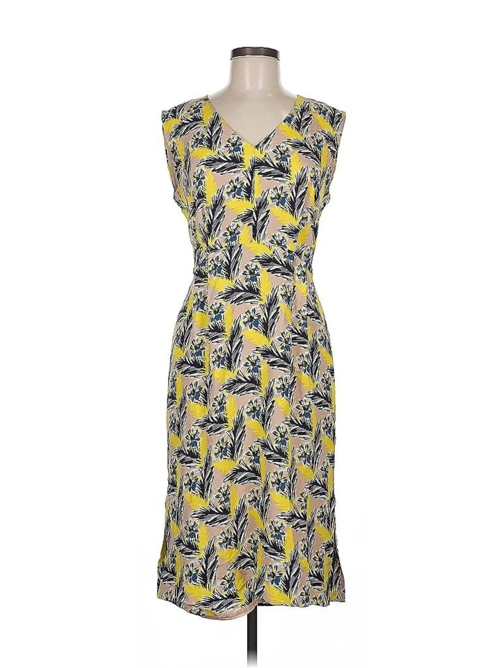 J. Crew 100% Silk Spring Meadow Floral Dress – Size 6 – Yellow